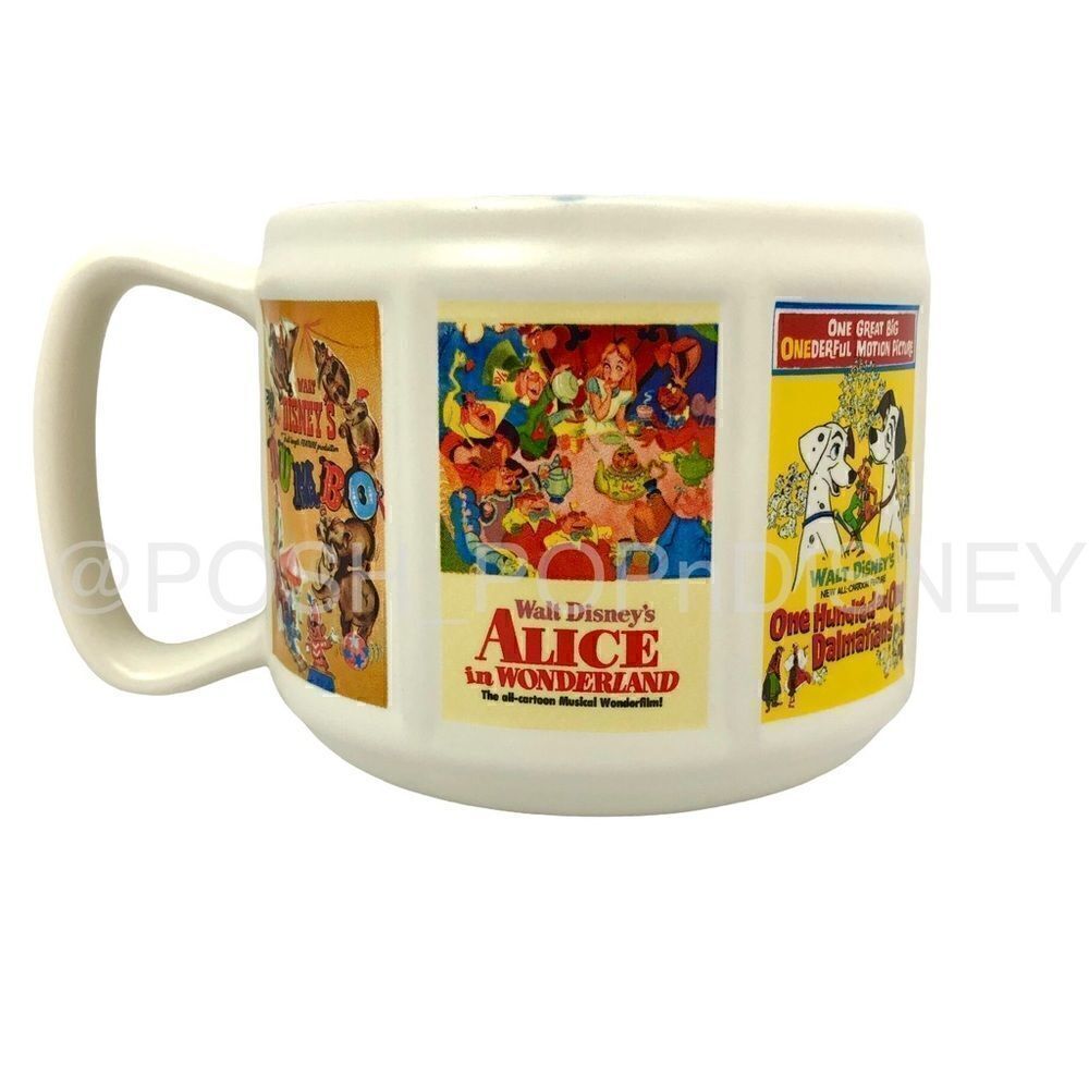DISNEY Classics style Movie Poster Mug Dumbo, Peter Pan, Cinderella & more